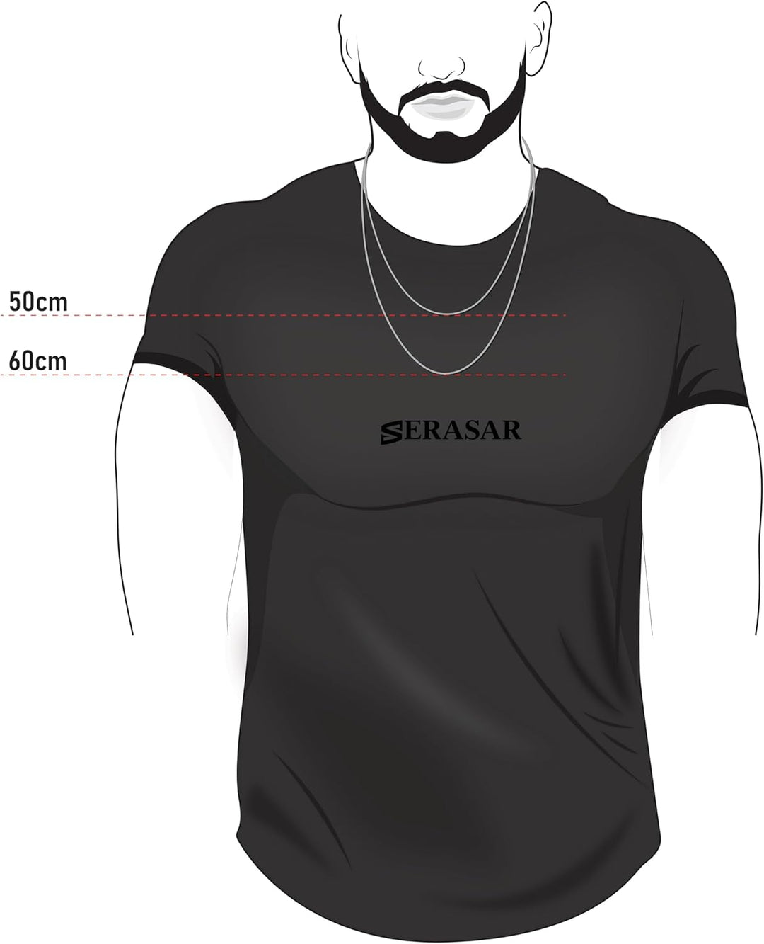 SERASAR Premium Halskette Herren [Lord] | Rostfreier 316L Chirurgenstahl | Wasserfest | Stabile Kett