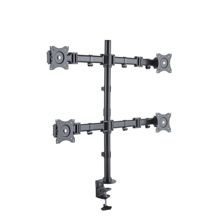 conecto, Monitorhalterung für Vier Bildschirme bis 27 Zoll, neigbar +/- 45°, drehbar +/- 180°, drehb