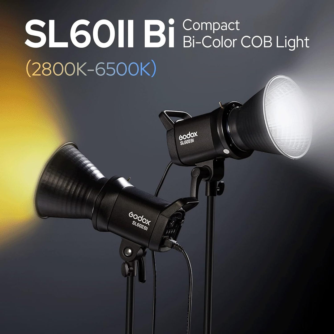 Godox SL60IIBi SL60II-Bi LED Video Lichter, CRI96 und TLCI97 +, 2800K-6500K, Eingebaute 11 FX Effekt