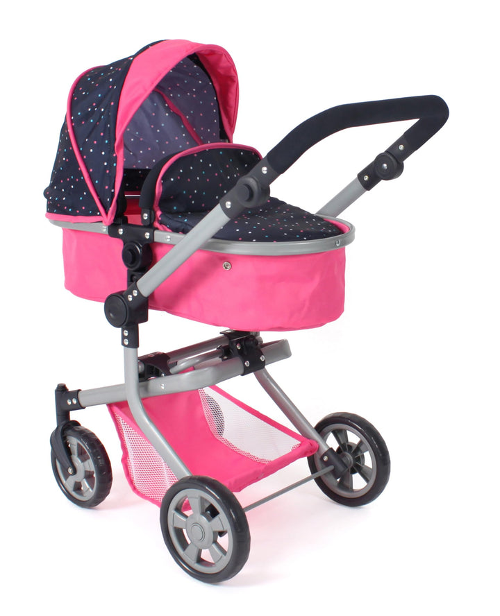 Bayer Chic 2000 - Puppenwagen Mika, 2in1 Kombipuppenwagen für Kinder von 4 bis 8 Jahren, Kinderwagen