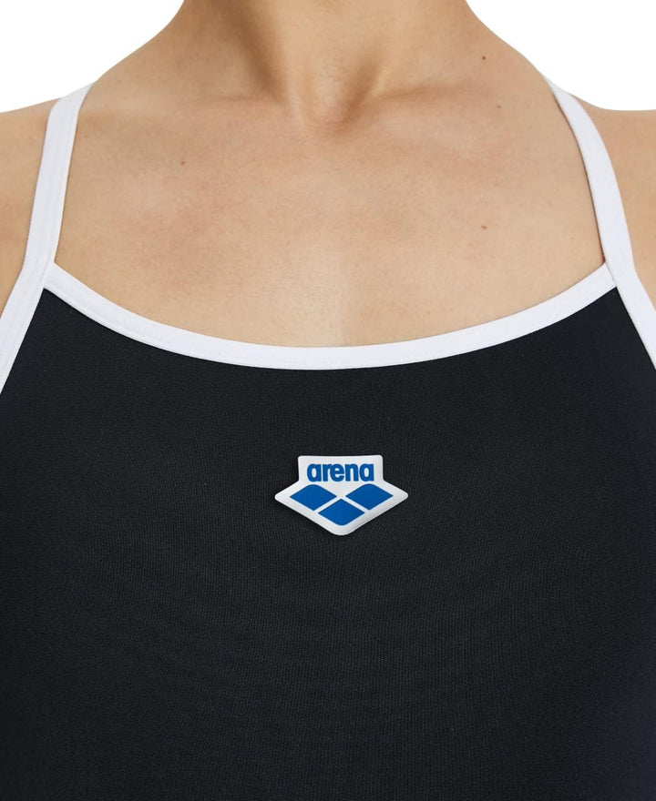 ARENA Damen Performance Women's Icons Solid Super Fly Back Swimsuit Badeanzug, 26 Black-white