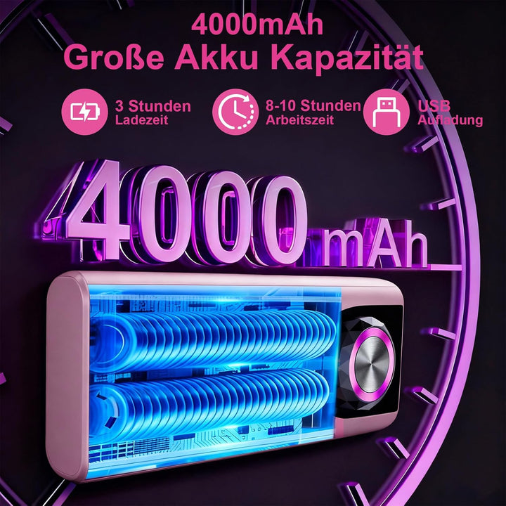 Elektrische Nagelfräser 45000 U/min，Wiederaufladbare Professionelle Elektrische Nagelfeile 4000mAh U
