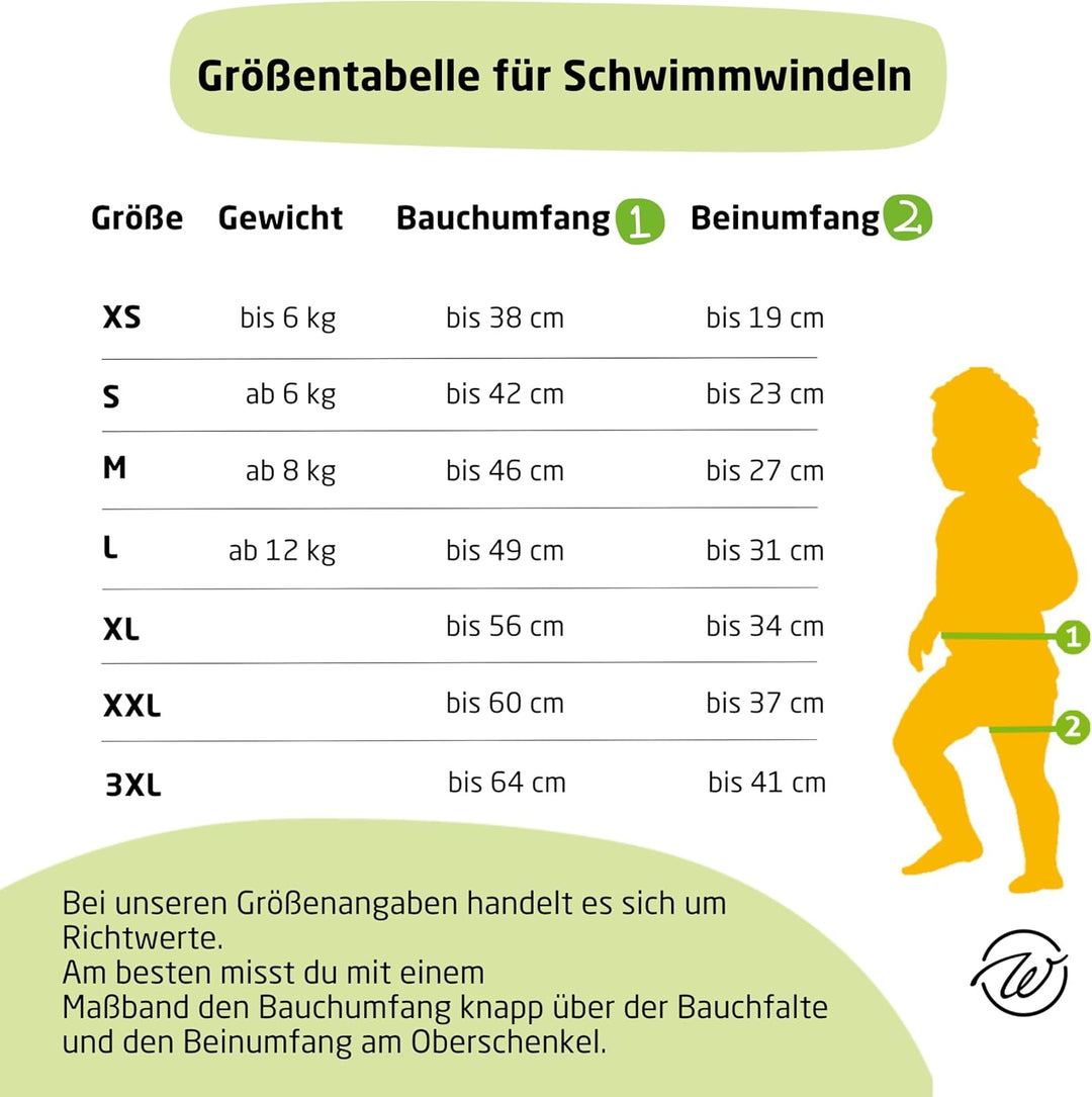 Windelmanufaktur waschbare und wiederverwendbare Schwimmwindel, Badewindel (Ballontiere, L) Ballonti