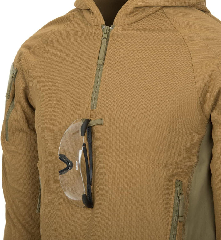 Helikon-Tex Range Topcool Kapuzenpullover, Schwarz Olive Green/Black - 0201 L, Olive Green/Black - 0