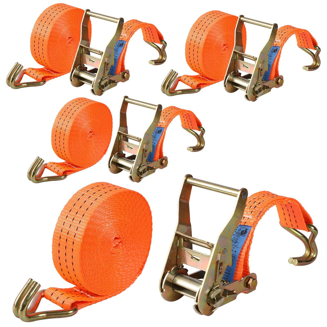 Spanngurte mit Ratsche und Haken 2000kg [4er Set] Ratschengurte 6m - TÜV/GS Geprüft zertifizierte -