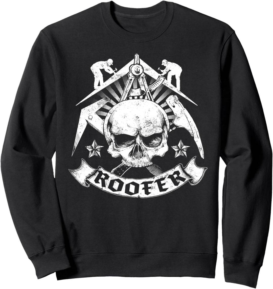 Dachdecker Totenkopf Zunftzeichen Sweatshirt