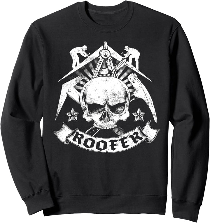 Dachdecker Totenkopf Zunftzeichen Sweatshirt