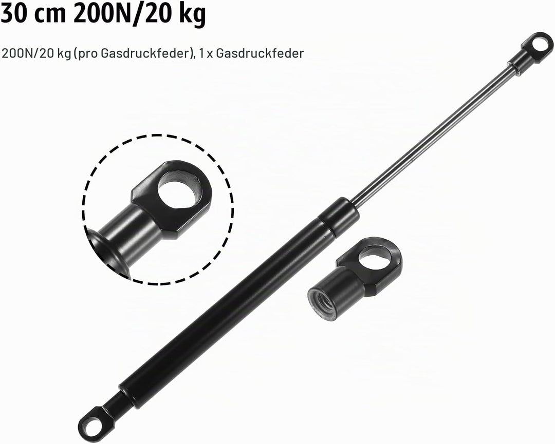 QUARKZMAN Universal Gasdruckfeder 200N Gasdruckdämpfer 300mm Gasfeder Heckklappe Möbel für Küchenmöb