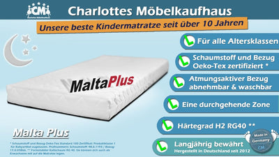 Charlottes Möbelkaufhaus Kindermatratze Malta Plus 90x190 cm Hochwertige Matratze Kinderbett Atmungs