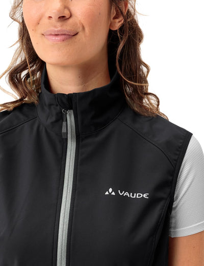 VAUDE Women's Hurricane Vest III - Softshellweste Damen - Weste zum Wandern 34 black uni, 34 black u