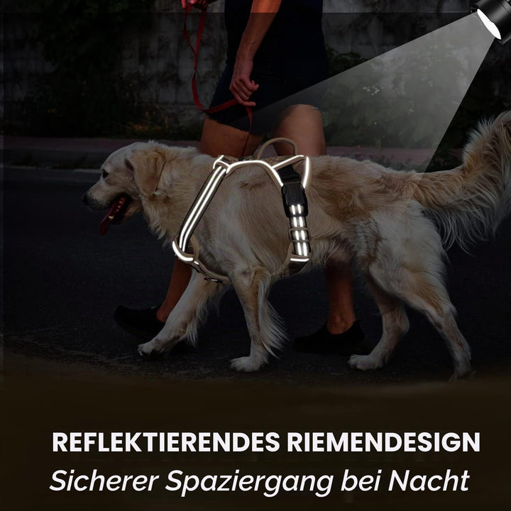 Eyein Hundegeschirr für Grosse Hunde, verstellbares atmungsaktives reflektierend, gepolstert und atm