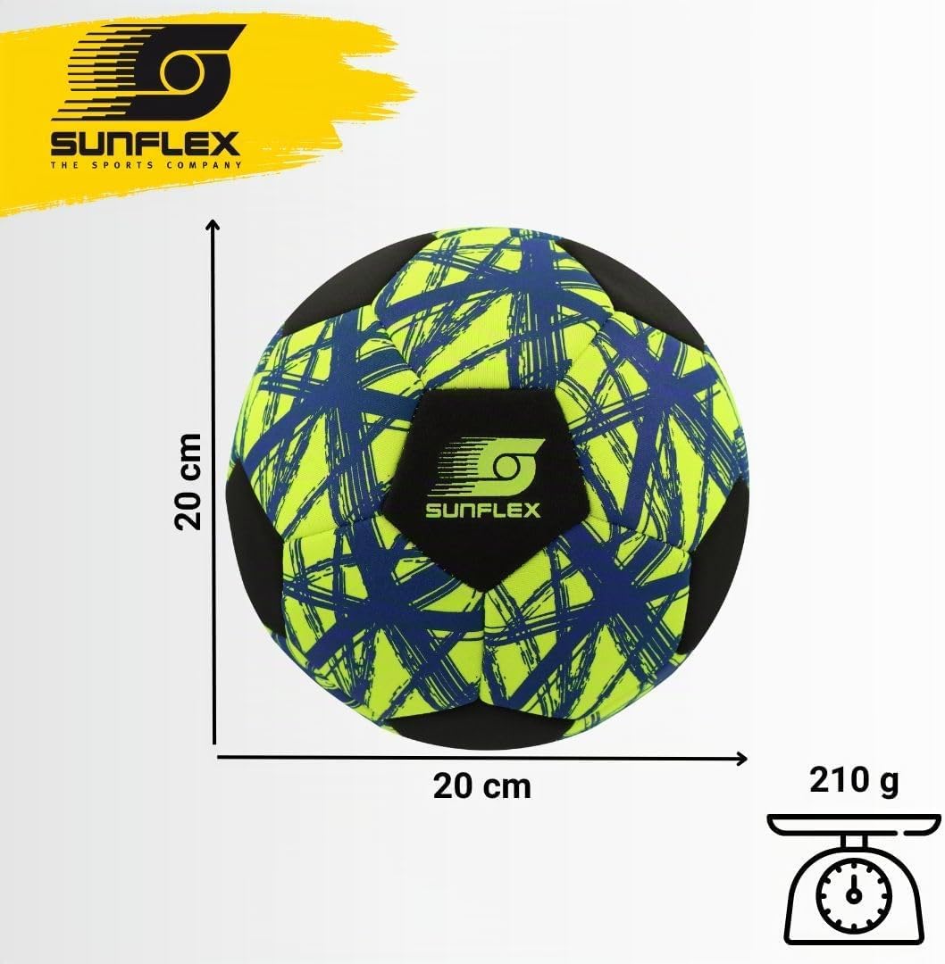 Sunflex® Neopren Zubehör Fussball Funky | Beach-Fussball zum Barfuss Spielen | weich und robust für