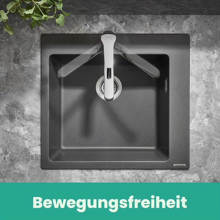 hansgrohe Küchenarmatur MySport, Wasserhahn Küche mit Auslauf Höhe 120 mm, wassersparend, 360° drehb