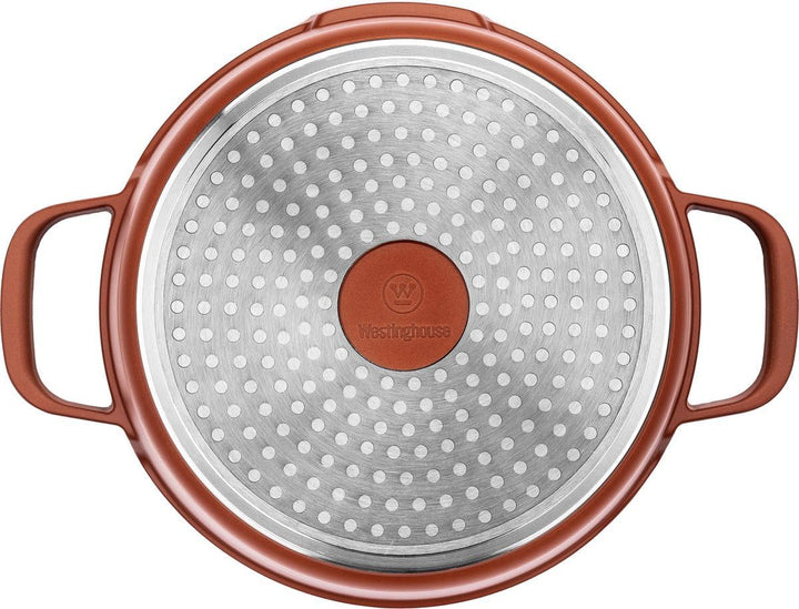 Westinghouse PERFORMANCE SERIES Schmorpfanne mit Deckel, Grosse Bratpfanne 32 cm für Induktion &amp; all