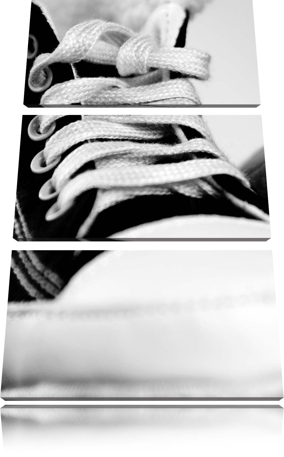 Pixxprint Trendige Schuhe als Leinwandbild/Grösse: 3 Teilig (120x80 cm) cm/Wandbild/Kunstdruck/ferti