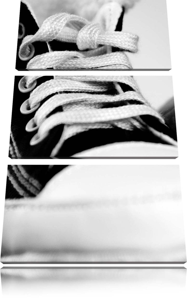 Pixxprint Trendige Schuhe als Leinwandbild/Grösse: 3 Teilig (120x80 cm) cm/Wandbild/Kunstdruck/ferti