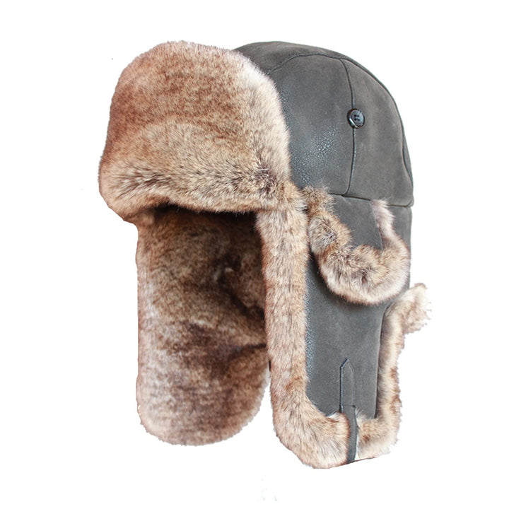 SK Studio Wintermütze mit Ohrenklappen, Warme Baumwolle Trappermütze Hut Unisex Fliegermütze Fellmüt