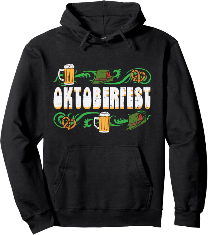Oktoberfest Hut Brezel Bayerisch Fest Herren Damen Pullover Hoodie