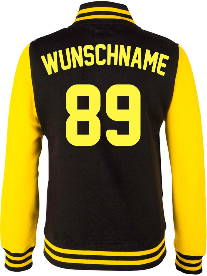 EZYshirt® Damen Herren Kinder College Jacke Athletic mit Wunschnamen und Wunschnummer | Baseball Jac