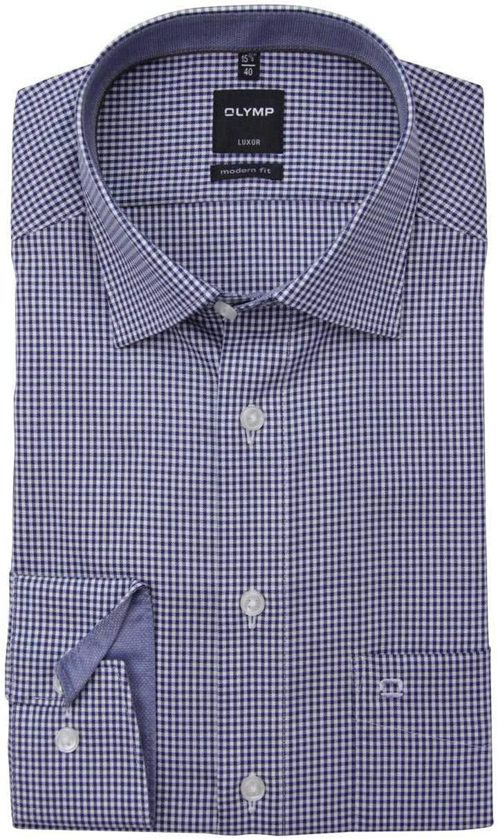 OLYMP Herren Hemd Modern Fit Extralanger Arm Marine (52) 40