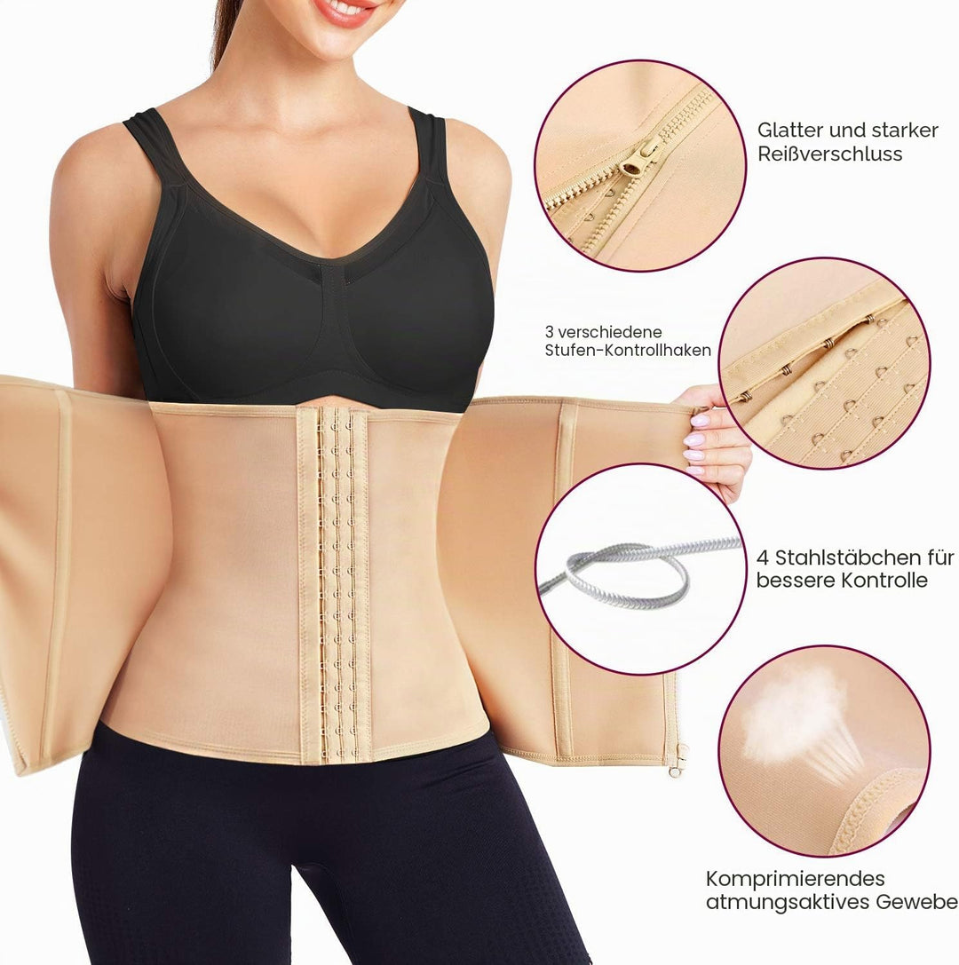 KUMAYES Korsett Damen Waist Trainer Cincher Korsage Taillenformer Bauchweggürtel Corsage Shapewear D