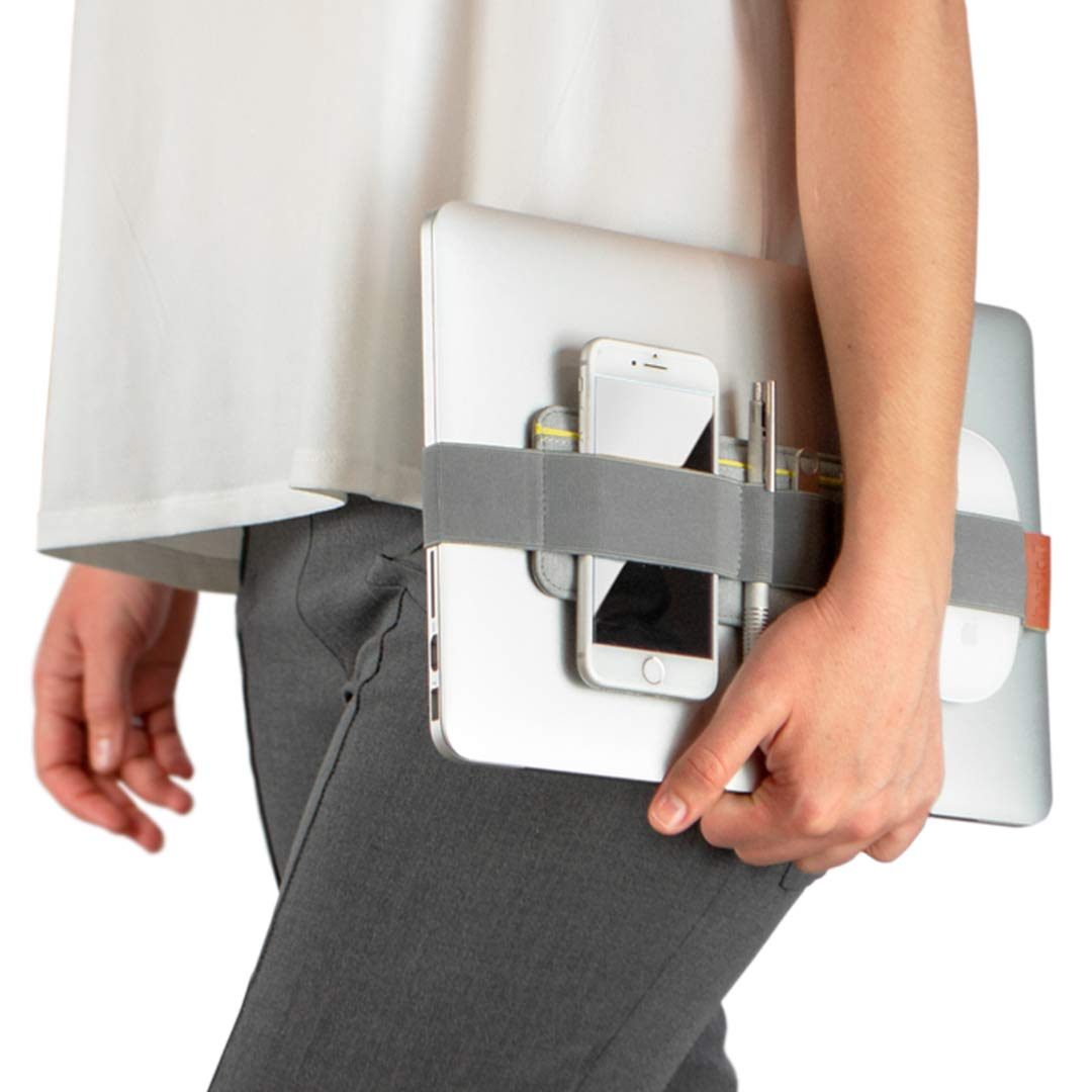 Beblau SLIM | tragbarer elektronischer Organizer zum Anbringen an Laptop und Notebook | Rucksack- un