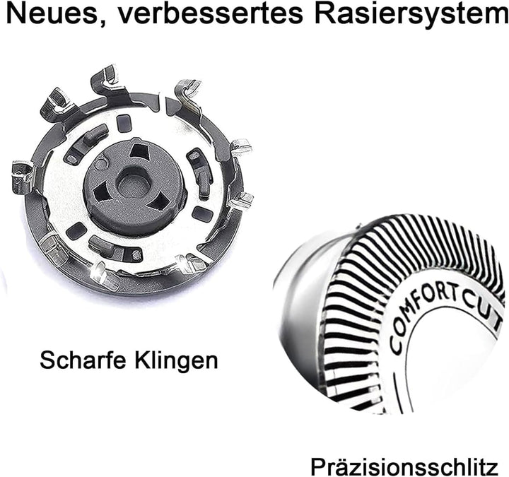HQ8 Scherkopf Kompatibel mit Philips, HQ8 Ersatzköpfe für Philips Rasierer, Ersatzklingen Rasierkopf