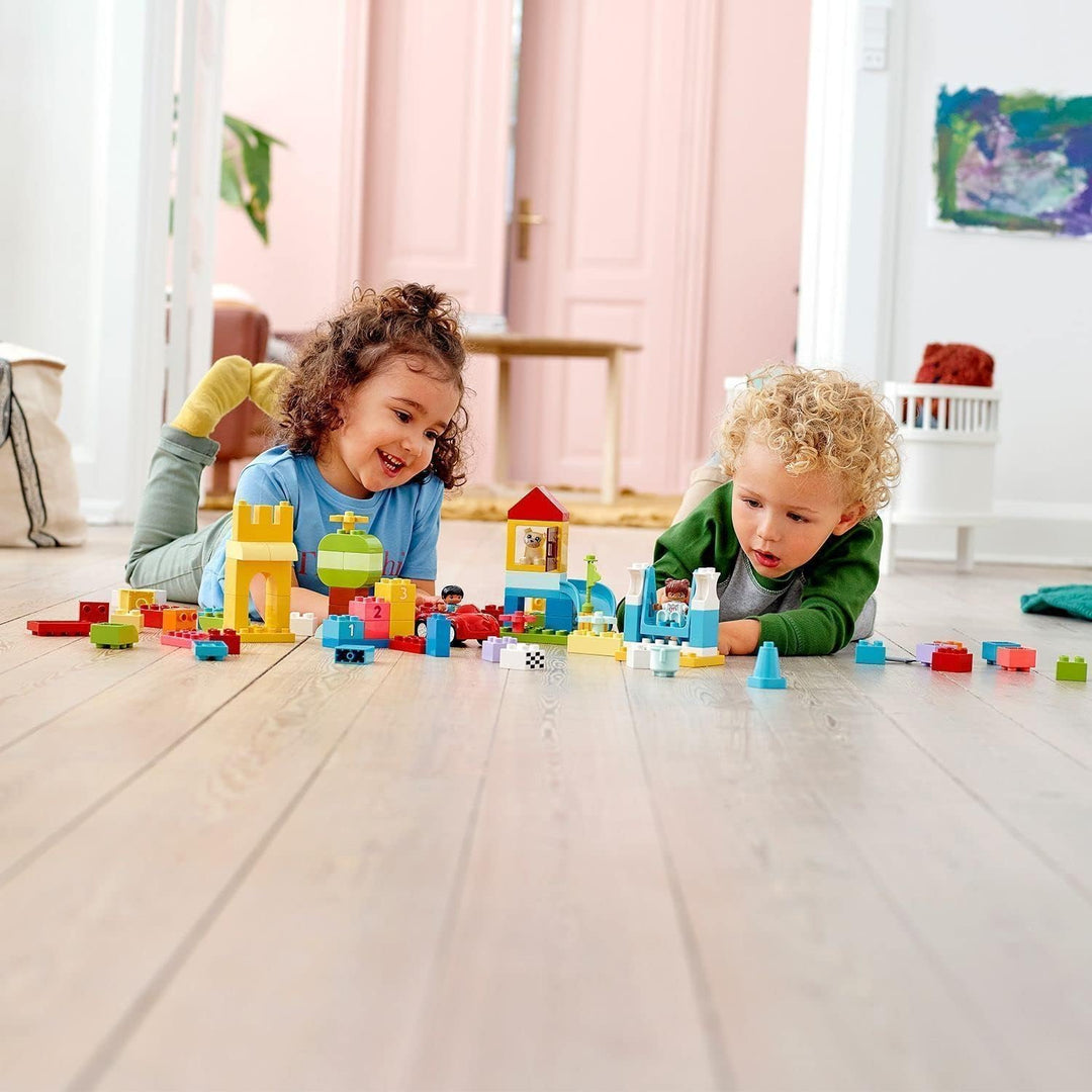 LEGO DUPLO Town Tierpflege auf dem Bauernhof, Spielzeug für Kinder ab 2 Jahre & DUPLO Deluxe Steineb