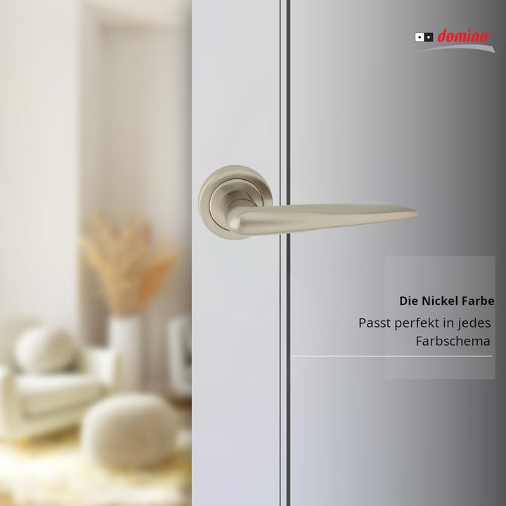 domino Türgriff Drückergarnitur | Türklinke für Zimmertür, Bürotür, Kellertür & Innentür | Türbeschl