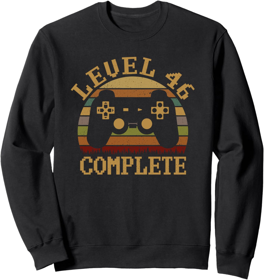 Level 46 Complete 46 Jahre Geburtstag Geschenk Video Gamer Sweatshirt