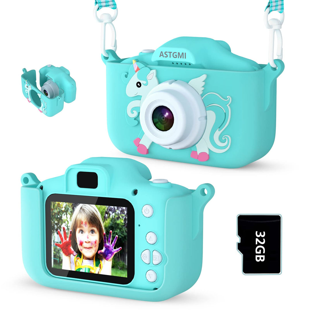 Kinder Kamera, 2.0”Display Digitalkamera ，Geschenke für 3 4 5 6 8 7 9 10 11 12Jahre Jungen und mädch