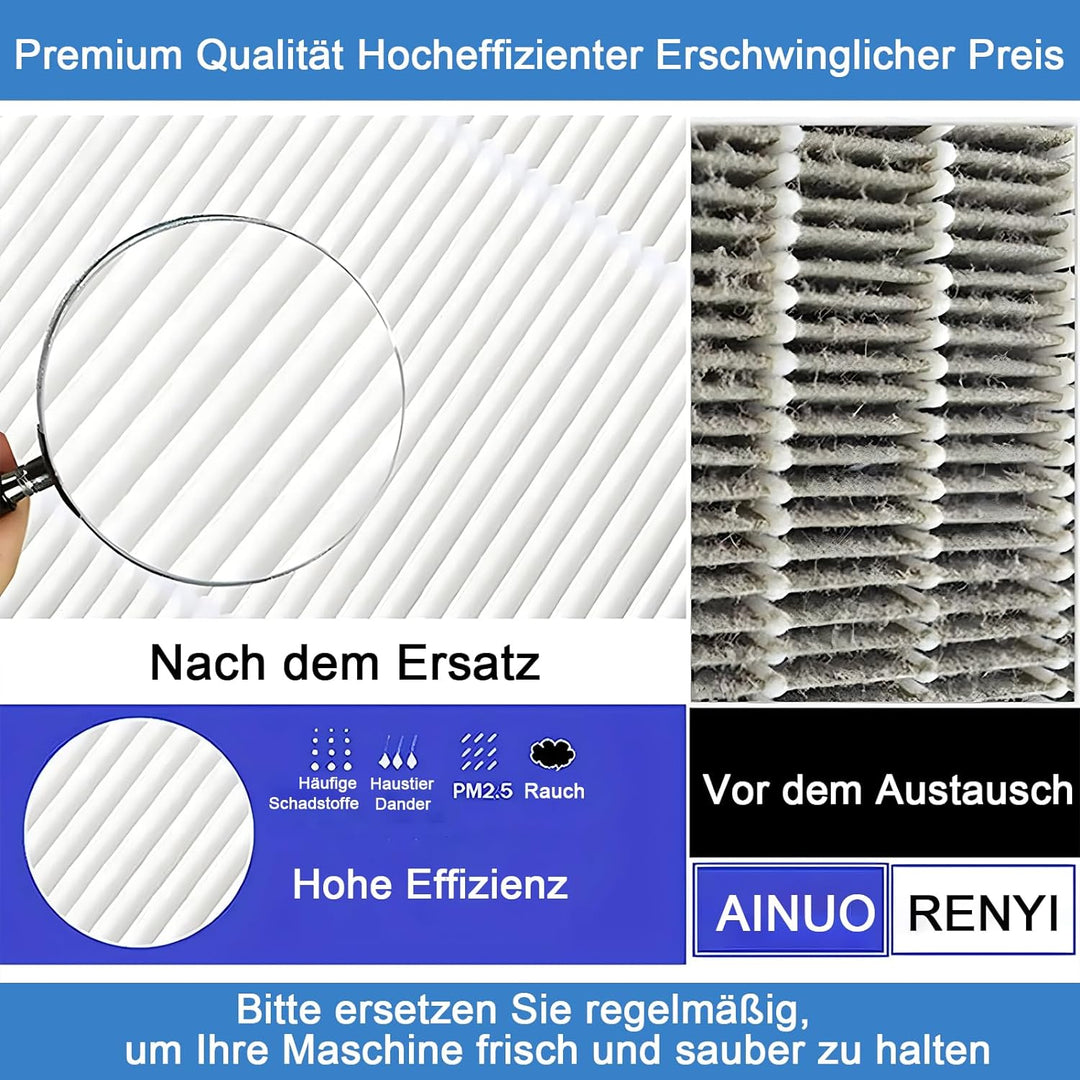 Ersatz Ersatzteil FY0293/30 HEPA-Filter und Aktivkohlefilter-Set für Philips AC0830/10 Luftreiniger