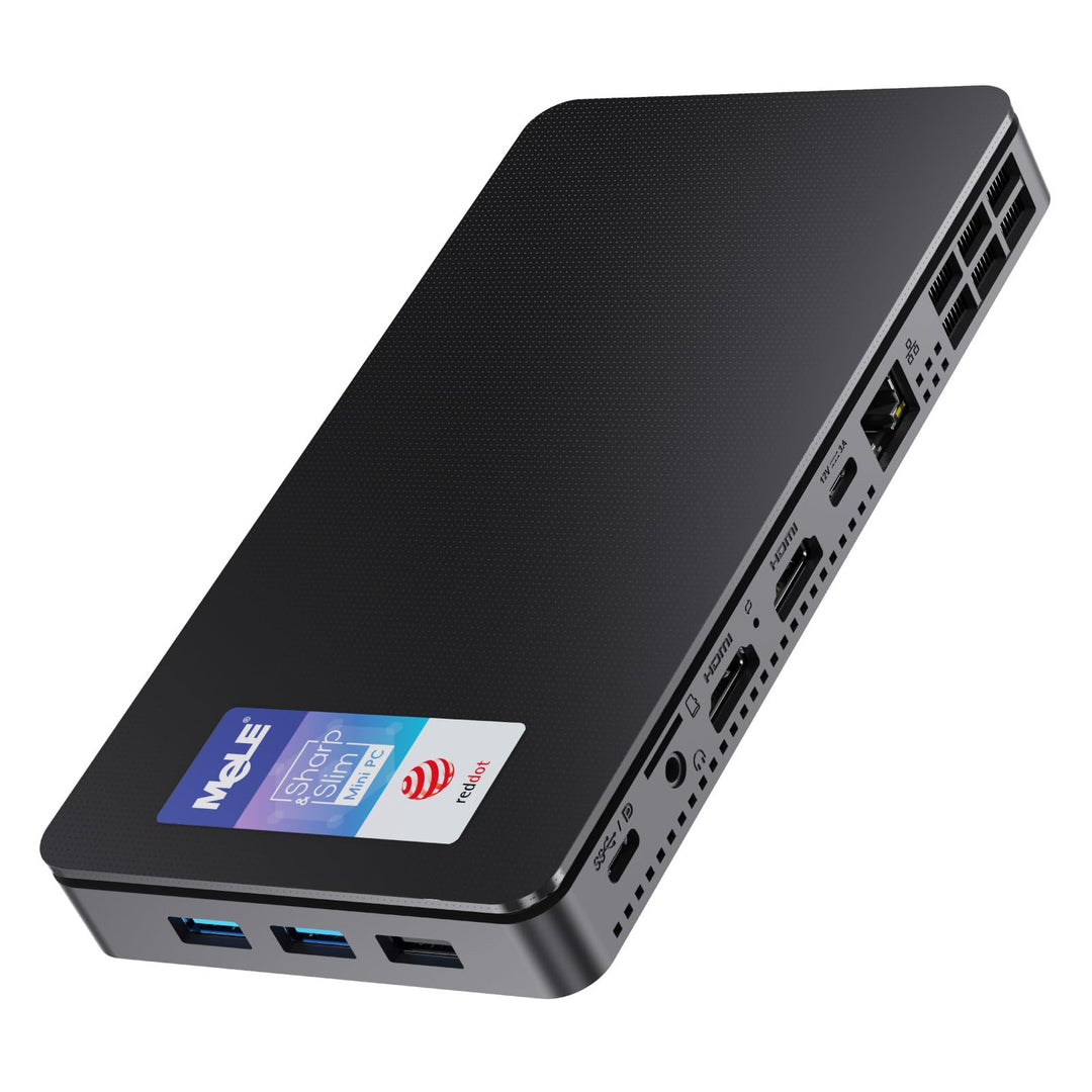 MeLE Overclock4C Mini-PC – N300, 32GB RAM, 512GB, HDMI, PCIe 3.0 x4, USB-C PD 3.0 – Ideal für Büro/I
