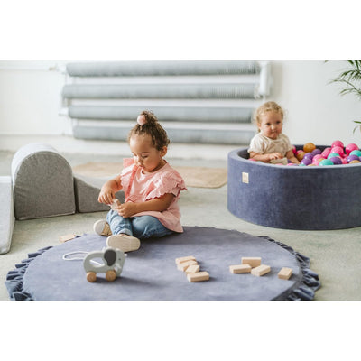 MEOWBABY 100x100cm Rund Spielmatte für Kinder Bodenmatratze Baby Kinderteppich Klappmatratze Spielte