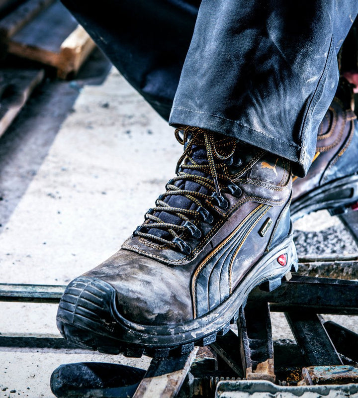 Puma Safety Sicherheitsschuhe S3 Scuff Caps Sierra Nevada Mid Hochschuhe, Halbstiefel, Gröβe 48, 63.