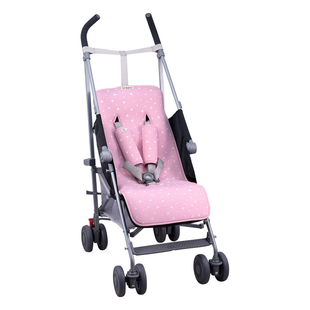 JYOKO KIDS Sitzauflage Universal für Kinderwagen + Gurtpolster Hergestellt aus Baumwollstoff + Schau