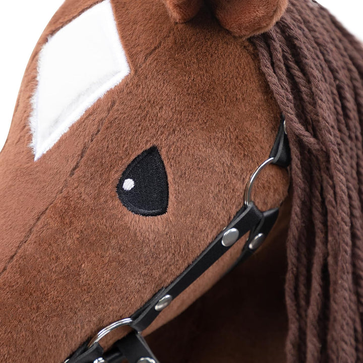 BEJOY Steckenpferd Spielzeug Pferd, Hobby Horse Holzpferd Plüschpferd zum Reiten für Kinder mit Half