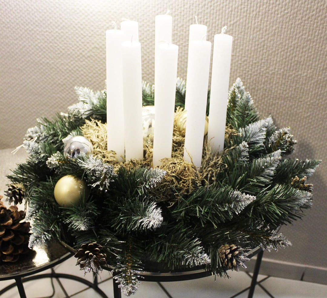 Künstlicher Tannenkranz Kranz Weihnachtskranz Diamond 50 cm mit Tannenzapfen Adeventskranz (Diamond)