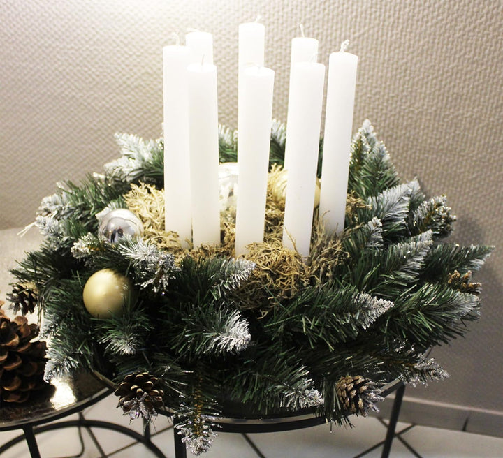 Künstlicher Tannenkranz Kranz Weihnachtskranz Diamond 50 cm mit Tannenzapfen Adeventskranz (Diamond)