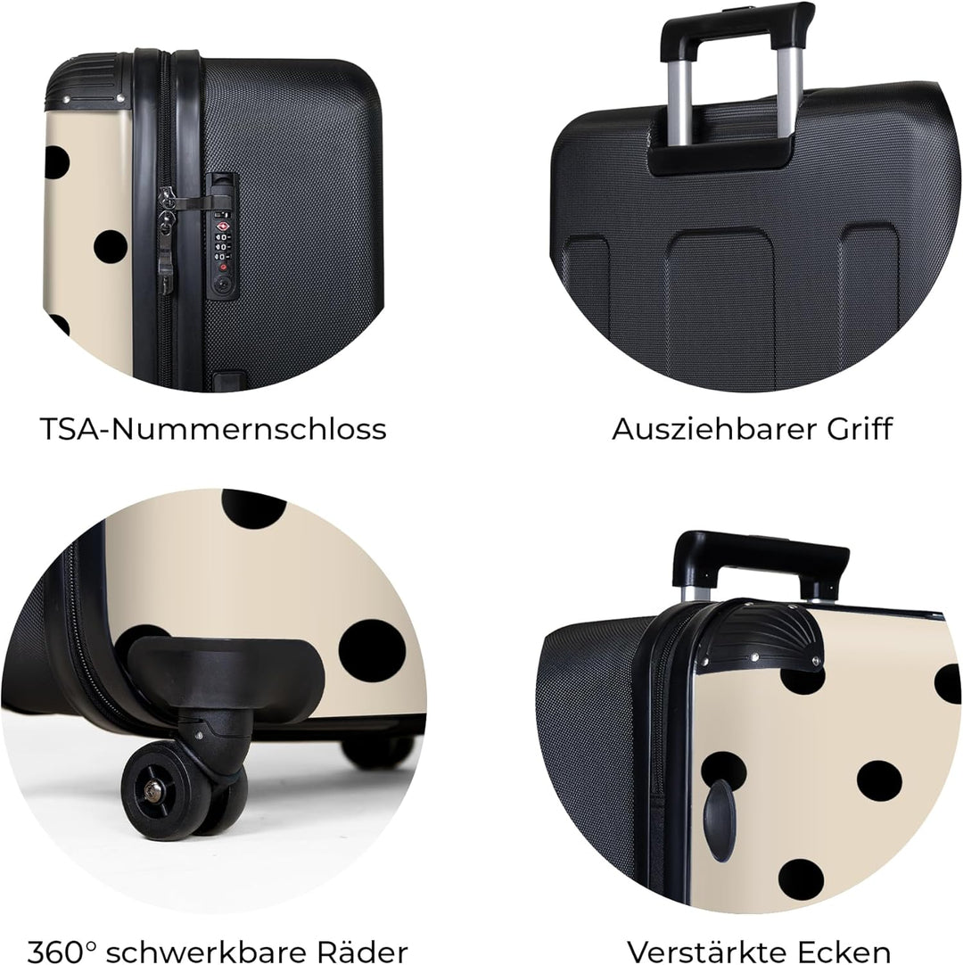 Koffer XL Gross 77x51.5x28 cm Reisekoffer mit Rollen Leicht Trolley grosser Hartschalenkoffer Rollko