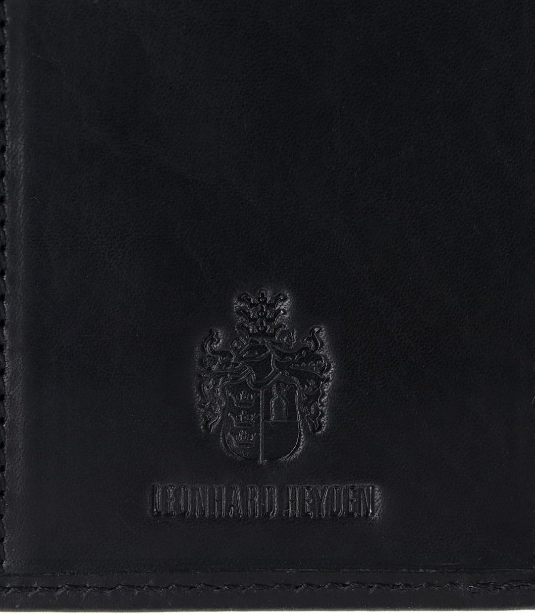 Leonhard Heyden Roma - Herrengeldbörse mit Münzfach Leder 11 cm schwarz, Schwarz
