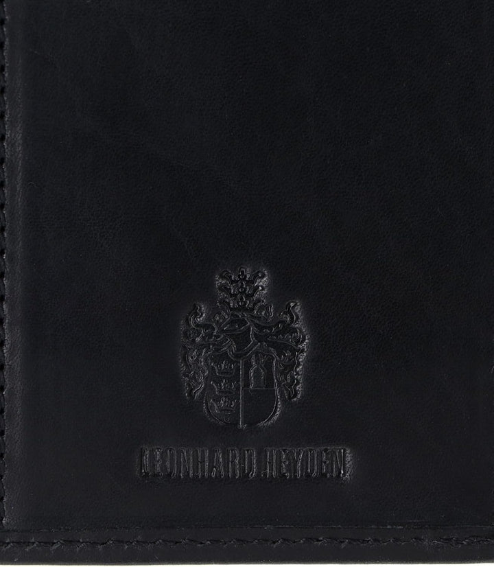 Leonhard Heyden Roma - Herrengeldbörse mit Münzfach Leder 11 cm schwarz, Schwarz