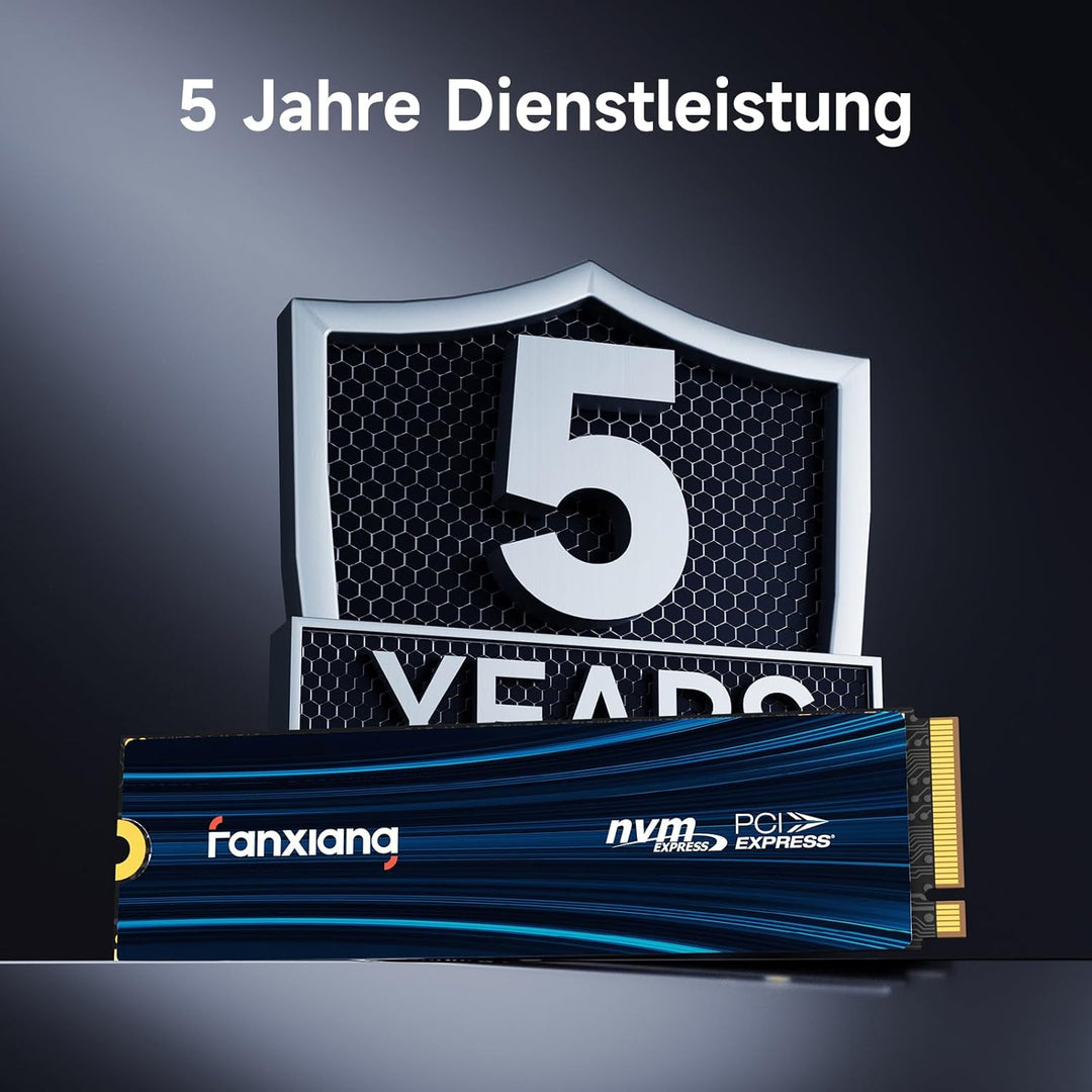 fanxiang NVMe SSD 1TB, M.2 PCIe Gen4x4 Gaming Solid State Laufwerk, 7100MB/s Lesen, 6100 MB/s Schrei
