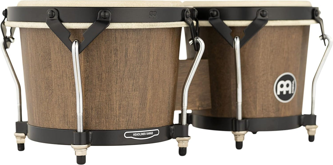 Meinl Percussion HTB100WB-M Wood Bongo-Set, Headliner Designer Series, Durchmesser 17,15 cm (6,75 zo