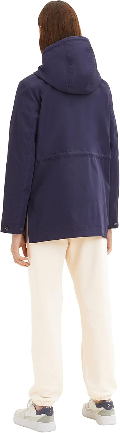 TOM TAILOR Damen Parka Jacke mit Kapuze M 11331 - Atlantic Ocean Blue, M 11331 - Atlantic Ocean Blue