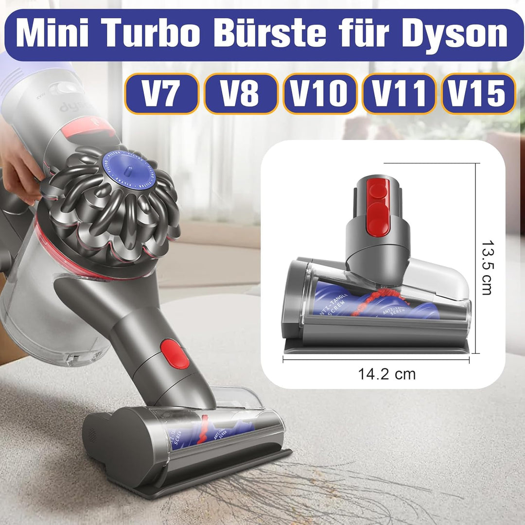 Mini Elektrobürste Haardüse für Dyson V15 V11 V10 V8 V7 Bürste Zubehör Anti Verwicklungs Aufsatz Sta