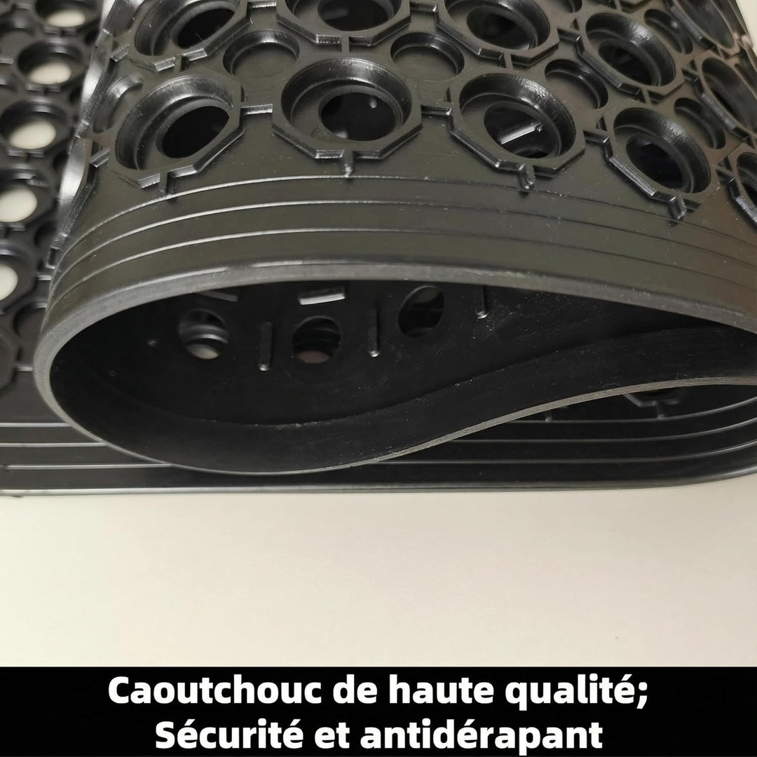 Strapazierfähige Gummimatte mit rundem Loch-Design, rutschfeste, wasserdichte Matte für den Innen- u