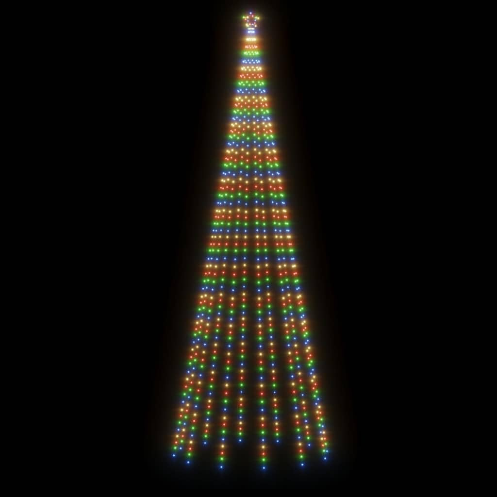 vidaXL Weihnachtsbaum mit Erdnägeln Lichterbaum Weihnachtsdeko Stern Beleuchtung Aussen Beleuchtet L