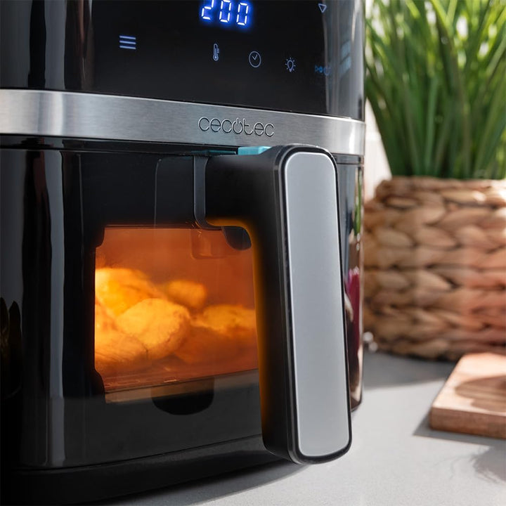 Cecotec Heissluftfritteuse 5 L Cecofry Drip 5000 Air Fryer ohne Öl. 1500 W, Wasserspray, 8 Menüs, Pe