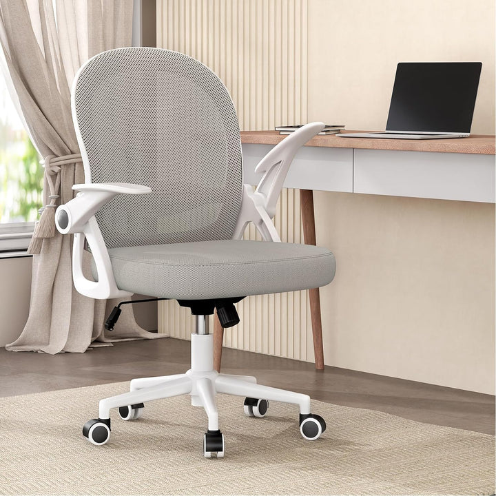 naspaluro Bürostuhl, Ergonomischer Schreibtischstuhl mit Atmungsaktiv Netzbespannung, Hochklappbare